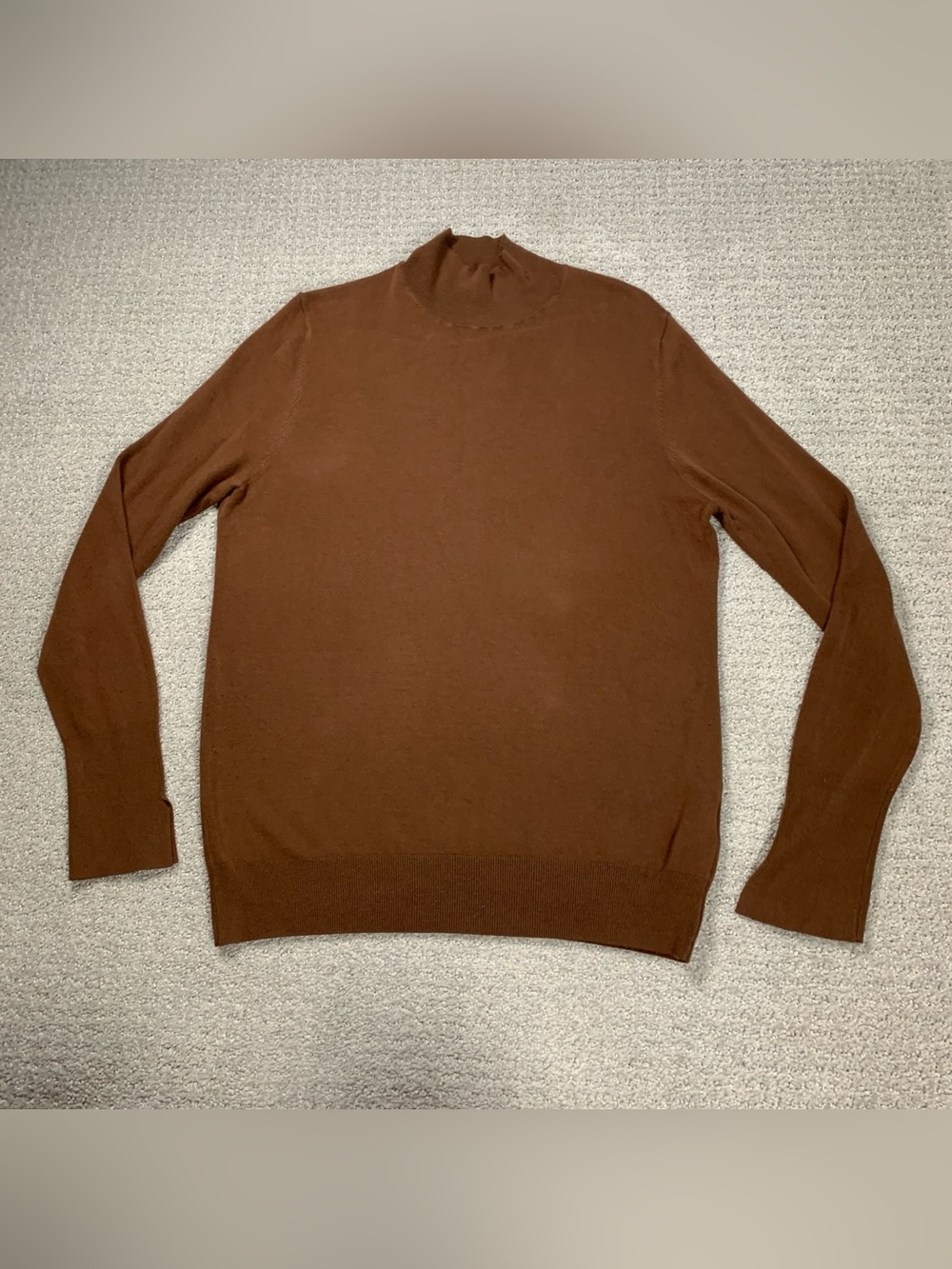 Zara Brown Turtleneck High Neck Long Sleeve Sweater Women’s Size XL Knit Winter
